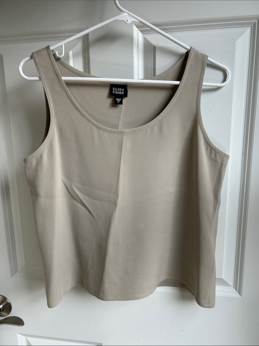 Eileen Fisher Neutral Taupe Scoop Neck Tank